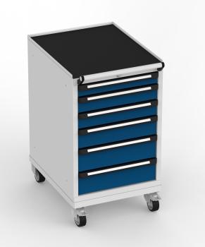 Schubladenschrank fahrbar Typ 505 Werkzeugwagen 565 x 700 x 970 mm 6 Schubladen Volllauszug