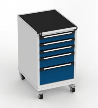 Werkzeugwagen Schubladenschrank fahrbar Typ 500 Werkzeugschrank 565 x 700 x 970 mm BxTxH  5 Schubladen Vollauszug 70 kg